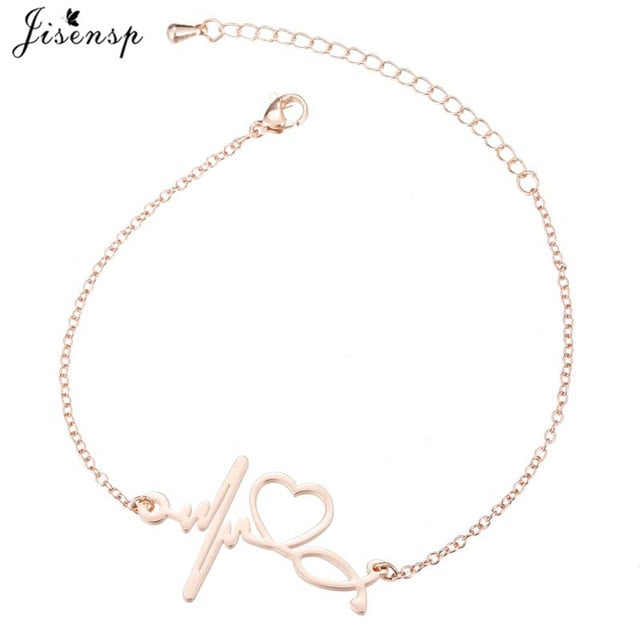 Jisensp Stainless Steel Mickey Bracelets for Women Everyday Jewelry World Map Charm Bracelet Heart Bracelet Femme Wedding Gift