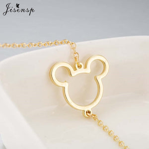 Jisensp Stainless Steel Mickey Bracelets for Women Everyday Jewelry World Map Charm Bracelet Heart Bracelet Femme Wedding Gift