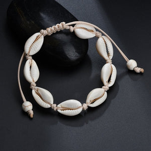 bohemia Handmade adjustable rope chain Natural shell Bracelet Shells foot Bracelets Beaded bracelets cheville for women beach