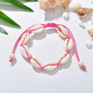 bohemia Handmade adjustable rope chain Natural shell Bracelet Shells foot Bracelets Beaded bracelets cheville for women beach