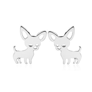 Yiustar Cute Animal Earrings Tiny Deer Stud Earrings Charms Stainless Steel Women Ear Studs Jewelry Christmas New Year Kids Gift