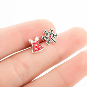 Yiustar Cute Animal Earrings Tiny Deer Stud Earrings Charms Stainless Steel Women Ear Studs Jewelry Christmas New Year Kids Gift