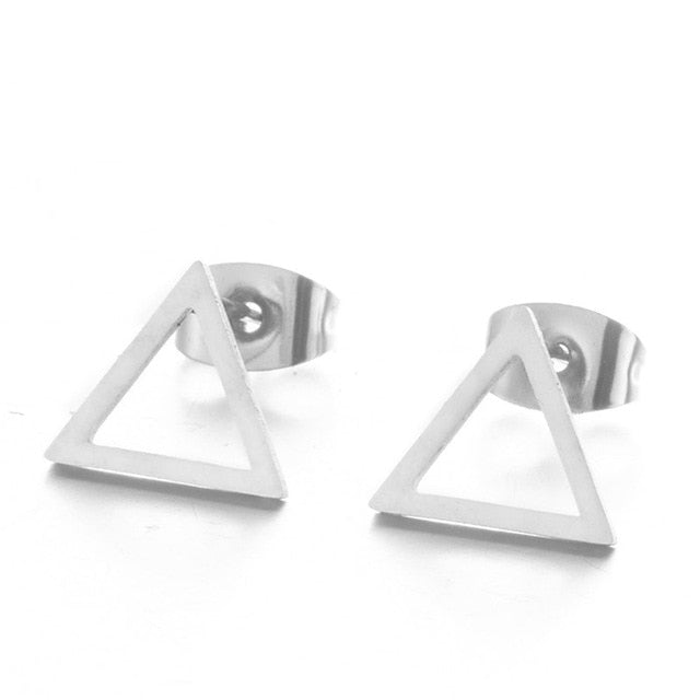 New Earrings Fashion Simple Stud Earrings Personality Trendy Three ways to wear Triangle Earring Wholesale Jewelry Womens Earing