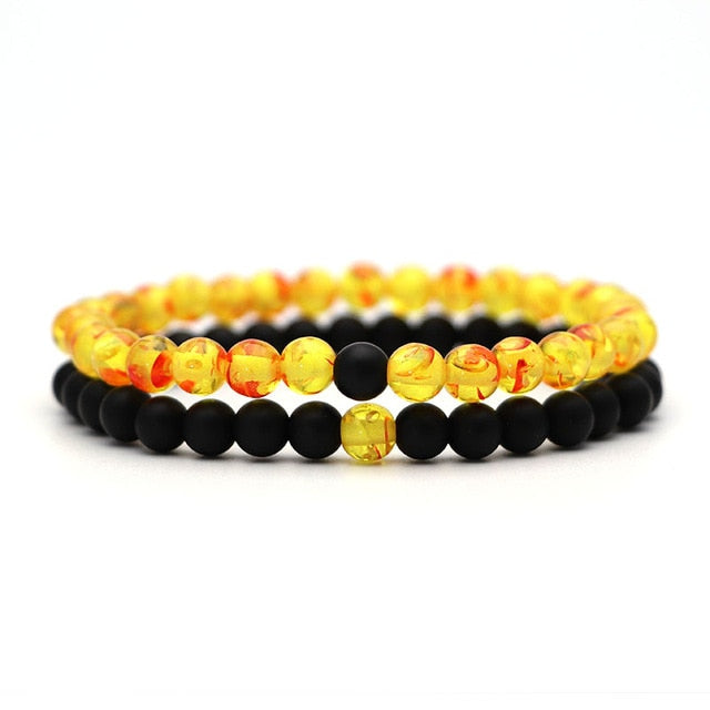 Bracelet For Women Christmas Jewellery Men's Bangles Energy Elastic Rope Couple Tiger Eye Bead Lava Natural Stone 6mm Rosary