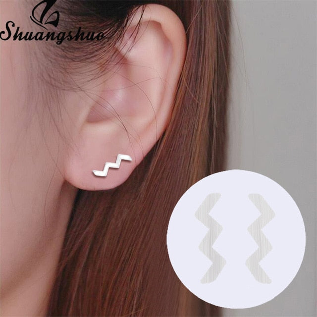 Shuangshuo Stainless Steel Mickey Earrings Mouse Stud Earrings Women Girls Kids Earing Mini Cartoon Animal Ear Studs pendientes