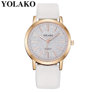 2019 Top Brand High Quality Fashion Womens Ladies Simple Watches Geneva Faux Leather Analog Quartz Wrist Watch clock saat Gift Q