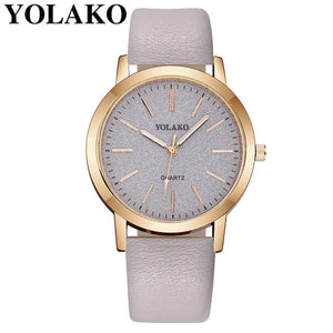 2019 Top Brand High Quality Fashion Womens Ladies Simple Watches Geneva Faux Leather Analog Quartz Wrist Watch clock saat Gift Q