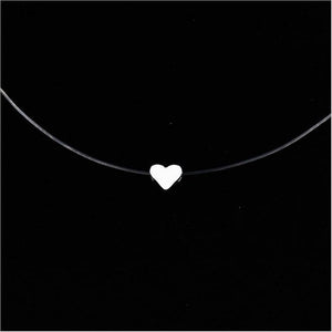 Gift 8 Color 6MM Pink Silver Red Zircon Chokers Necklaces Transparent Fishing Line Simple Pendant Necklace Jewelry For Women