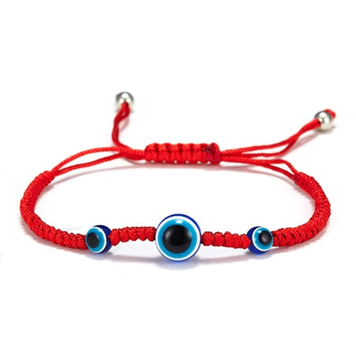 5 Style Hand Braided Lucky Red String Charm Bracelet Women Men Blue Evil Eye Round Beads Bracelet Fashion Friendship Jewelry