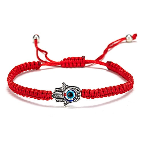 5 Style Hand Braided Lucky Red String Charm Bracelet Women Men Blue Evil Eye Round Beads Bracelet Fashion Friendship Jewelry