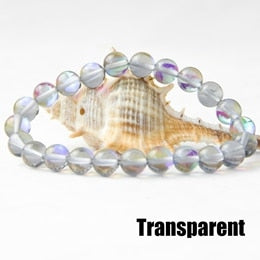 Mermaid Glass Crystal Moonstone Bracelets Multicolor Matte Shining Stone Beaded Charm Bracelet Handmade Wristband Gifts Jewelry