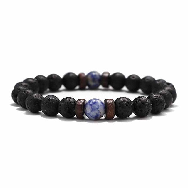 Men Bracelet Natural Moonstone Bead Tibetan Buddha Bracelet chakra Lava Stone Diffuser Bracelets Men Jewelry gift Drop Shipping