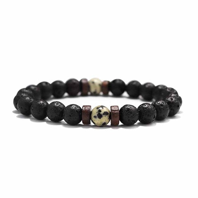 Men Bracelet Natural Moonstone Bead Tibetan Buddha Bracelet chakra Lava Stone Diffuser Bracelets Men Jewelry gift Drop Shipping