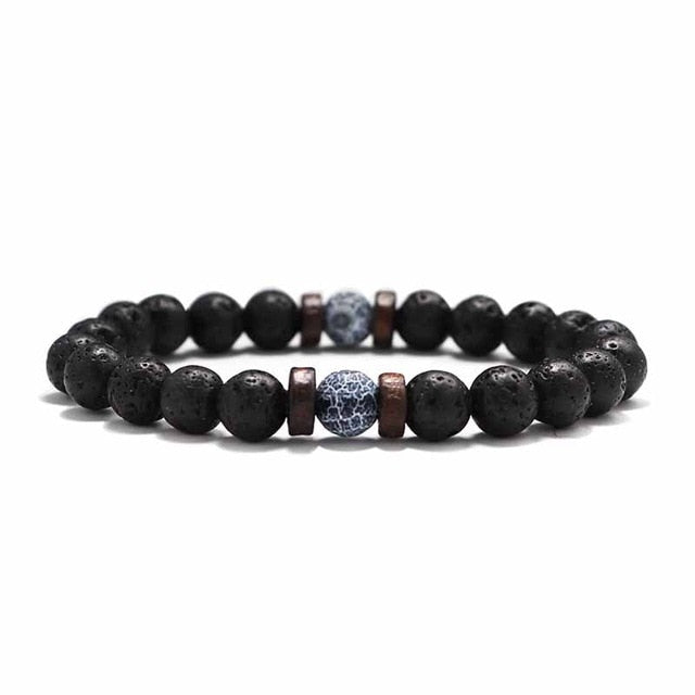 Men Bracelet Natural Moonstone Bead Tibetan Buddha Bracelet chakra Lava Stone Diffuser Bracelets Men Jewelry gift Drop Shipping