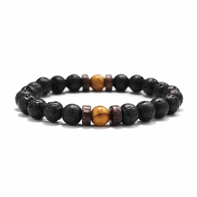 Men Bracelet Natural Moonstone Bead Tibetan Buddha Bracelet chakra Lava Stone Diffuser Bracelets Men Jewelry gift Drop Shipping