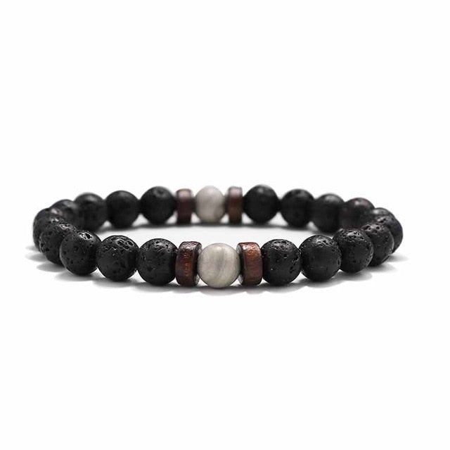 Men Bracelet Natural Moonstone Bead Tibetan Buddha Bracelet chakra Lava Stone Diffuser Bracelets Men Jewelry gift Drop Shipping