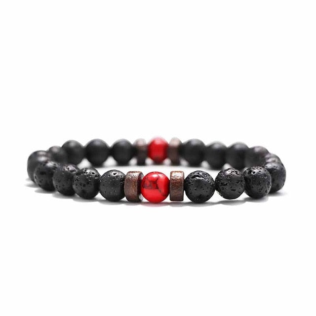 Men Bracelet Natural Moonstone Bead Tibetan Buddha Bracelet chakra Lava Stone Diffuser Bracelets Men Jewelry gift Drop Shipping