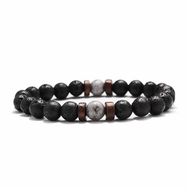 Men Bracelet Natural Moonstone Bead Tibetan Buddha Bracelet chakra Lava Stone Diffuser Bracelets Men Jewelry gift Drop Shipping