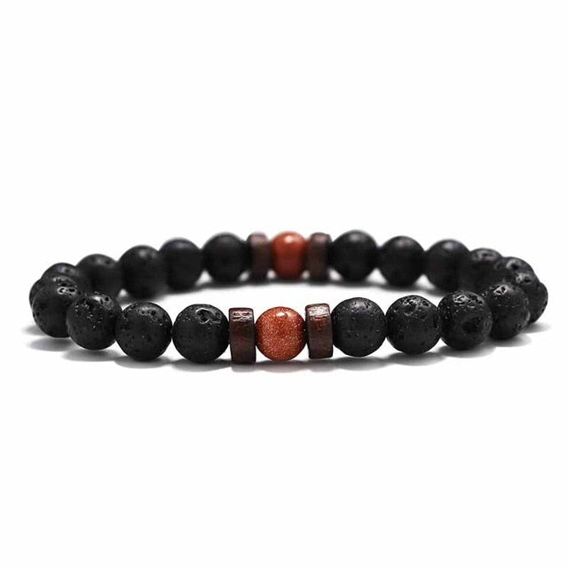 Men Bracelet Natural Moonstone Bead Tibetan Buddha Bracelet chakra Lava Stone Diffuser Bracelets Men Jewelry gift Drop Shipping