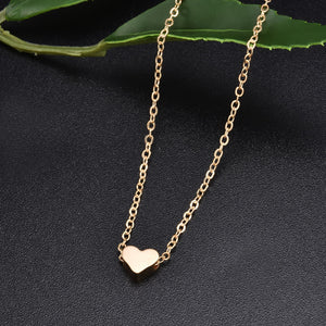 2019 New Fashion Women Lady Simple Love Shape Heart Pendant Choker Chain Necklace Bib Beach Summer Necklace Jewelry