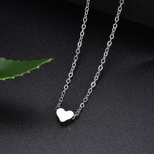 2019 New Fashion Women Lady Simple Love Shape Heart Pendant Choker Chain Necklace Bib Beach Summer Necklace Jewelry