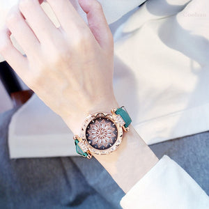 2019 Women Watches Bracelet set Starry Sky Ladies Bracelet Watch Casual Leather Quartz Wristwatch Clock Relogio Feminino