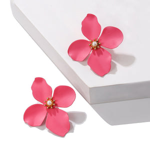 Korean Style Cute Flower Stud Earrings For Women 2018 New Fashion Sweet Earrings Femme Brinco Wholesale Jewelry