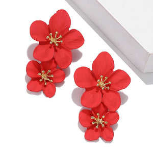 Korean Style Cute Flower Stud Earrings For Women 2018 New Fashion Sweet Earrings Femme Brinco Wholesale Jewelry