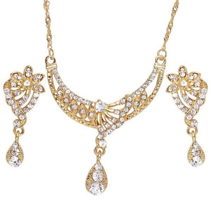 Dubai Gold Jewelry Sets Nigerian Wedding African Beads Crystal Bridal Jewellery Set Rhinestone Ethiopian Jewelry parure