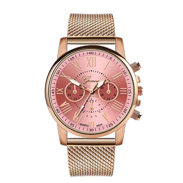 2019 New Woman Watches Analog Gold Dial Simple Ladies Quartz Wristwatch Featured Alloy Strap Top Brand Clock Horloge Dames@40