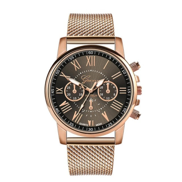 2019 New Woman Watches Analog Gold Dial Simple Ladies Quartz Wristwatch Featured Alloy Strap Top Brand Clock Horloge Dames@40