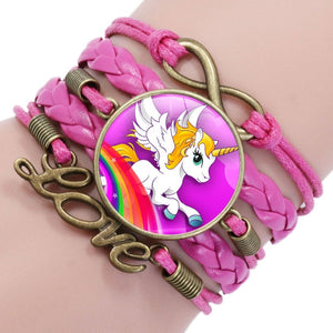 Unicorn Braided Kids Bracelet for Girls  Friendship Bracelets Jewelry Multi-layer Charm Bracelet Fashion Jewelry