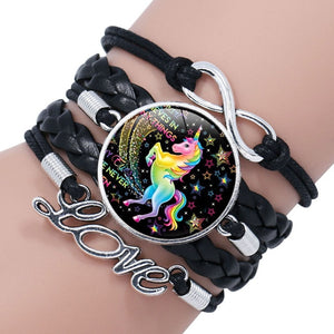 Unicorn Braided Kids Bracelet for Girls  Friendship Bracelets Jewelry Multi-layer Charm Bracelet Fashion Jewelry