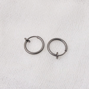 Hot 1 Pair 13mm Women Personality Punk Fake Piercing Earrings Body Piercing Nose Lip Ear Rings Hoop