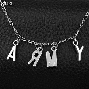 SMJEL BFF Jewelry KPOP Bangtnn Boys Jin SUGA j-hope Jimin Pendant Necklace ARMY Choker Necklace Women Men Love Yourself Accessor