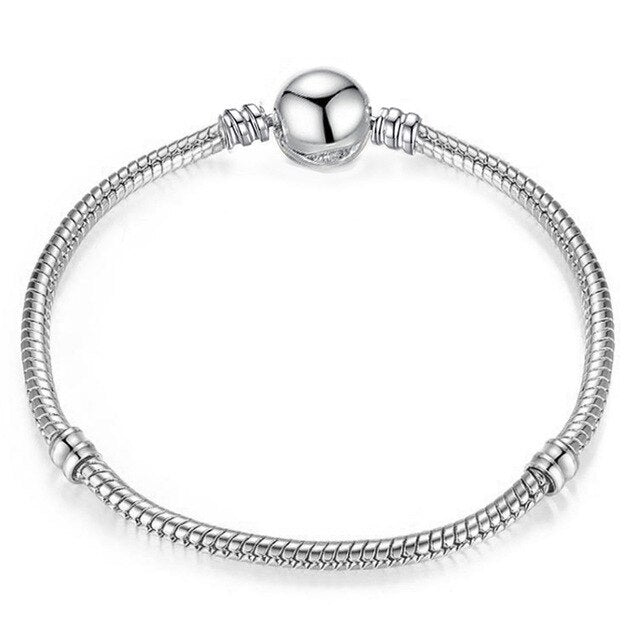 2019 3mm Charm snake chain Fit Pandora Charms Silver Original Bracelet Jewelry Berloque Mary Poppins Bijoux Sieraden Christmas