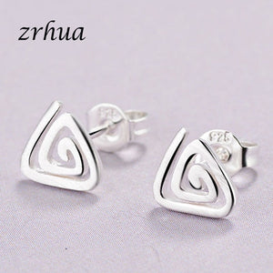 925 Sterling Silver Needle Women Jewelry Fashion Cute Chic Stud Earrings for School Girls Kids Lady Gift pendientes oorbellen