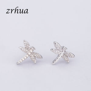 925 Sterling Silver Needle Women Jewelry Fashion Cute Chic Stud Earrings for School Girls Kids Lady Gift pendientes oorbellen