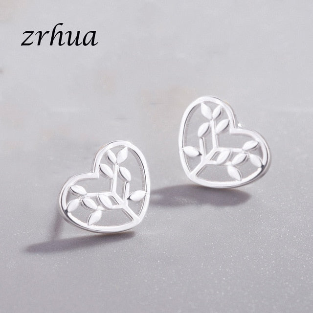 925 Sterling Silver Needle Women Jewelry Fashion Cute Chic Stud Earrings for School Girls Kids Lady Gift pendientes oorbellen