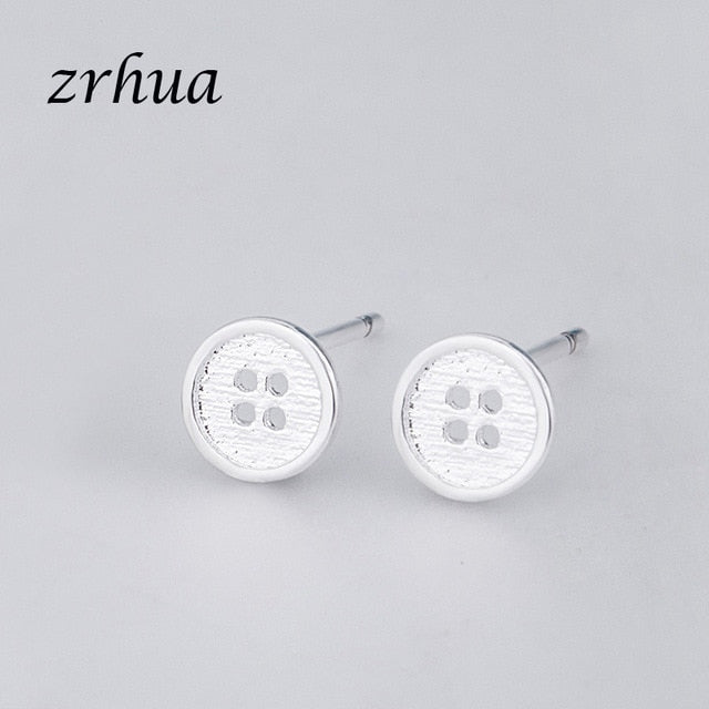 925 Sterling Silver Needle Women Jewelry Fashion Cute Chic Stud Earrings for School Girls Kids Lady Gift pendientes oorbellen