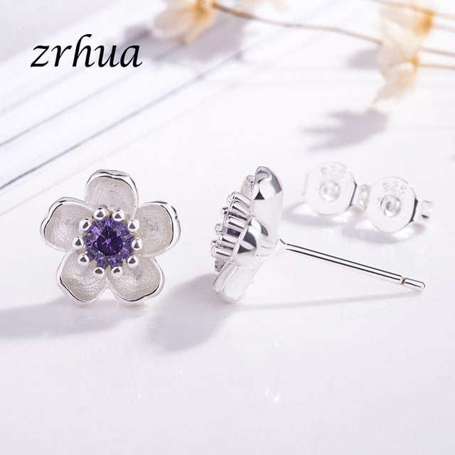 925 Sterling Silver Needle Women Jewelry Fashion Cute Chic Stud Earrings for School Girls Kids Lady Gift pendientes oorbellen