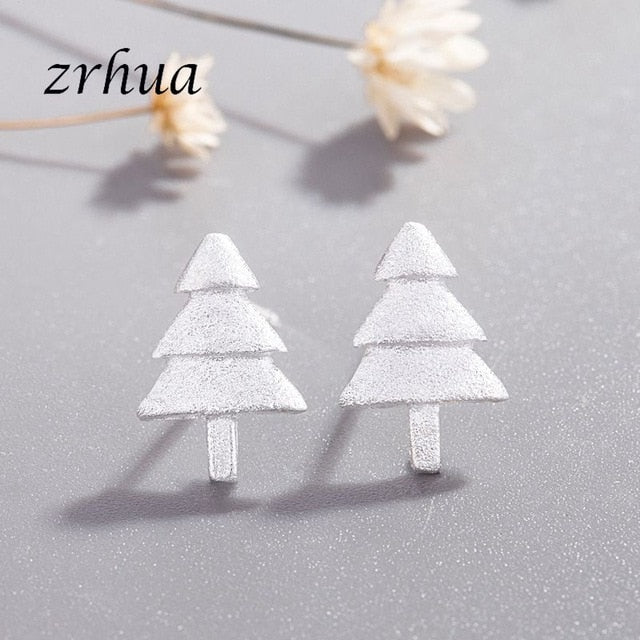 925 Sterling Silver Needle Women Jewelry Fashion Cute Chic Stud Earrings for School Girls Kids Lady Gift pendientes oorbellen