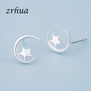 925 Sterling Silver Needle Women Jewelry Fashion Cute Chic Stud Earrings for School Girls Kids Lady Gift pendientes oorbellen