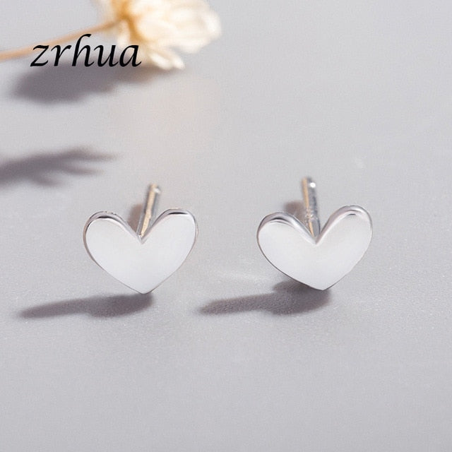 925 Sterling Silver Needle Women Jewelry Fashion Cute Chic Stud Earrings for School Girls Kids Lady Gift pendientes oorbellen