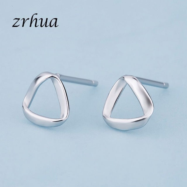 925 Sterling Silver Needle Women Jewelry Fashion Cute Chic Stud Earrings for School Girls Kids Lady Gift pendientes oorbellen