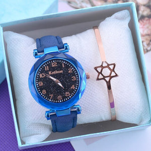 2019 Women Watches Starry Sky Clock Ladies Wrist Watch Bracelet Watches Leather Quartz Wristwatches reloj mujer relogio feminino