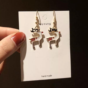 Santa Claus Christmas Hallowe Earrings Snowman Deer Bell  Ear Jewelry Accessories Lovely Xmas Gifts Hallowe for Women Girls