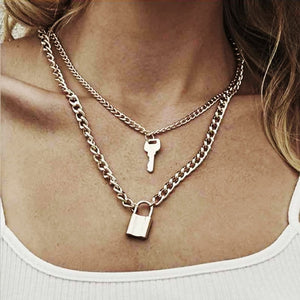 FAMSHIN Bohemian Multi layer Pendant Necklaces For Women Fashion Golden Geometric Charm Chains Necklace Wholesale Jewelry New