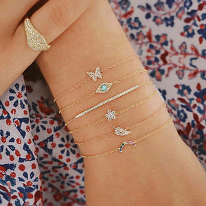 2Pcs Female Gold Bracelet Personality Hollow Lotus Flower Bracelets Christmas Gift Heart Bracelet For Women Bracelets