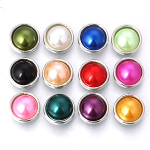 10pcs/lot Mixed Color 12MM Random Resin Snap Button For Women Fit 12mm Snap Bracelet Bangle Earrings Necklaces